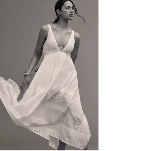 ANTHROPOLOGIE The Leia Eyelet Handkerchief-Hem Dress